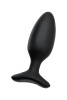 Анальная втулка Lovense Hush 2 (M), силикон, черная, 12,1 см