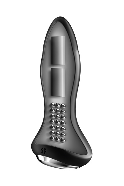 Анальный вибратор Satisfyer Rotator Plug 1+ Connect App, силикон, черный, 13,5 см