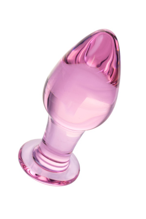Анальная втулка Sexus Glass, стекло, фиолетовая, 10 см, Ø 4 см
