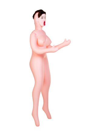 Кукла надувная    TOYFA Dolls-X VIOLET, брюнетка, с тремя отверстиями, кибер вставка: вагина+ анус