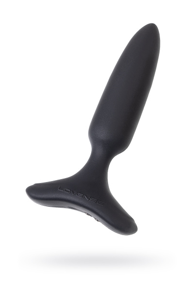 Анальная вибровтулка Lovense Hush 2 (XS), силикон, черная, 12,1 см